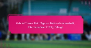 Gabriel Torres: Beiträge zur Nationalmannschaft, Internationaler Erfolg, Erfolge
